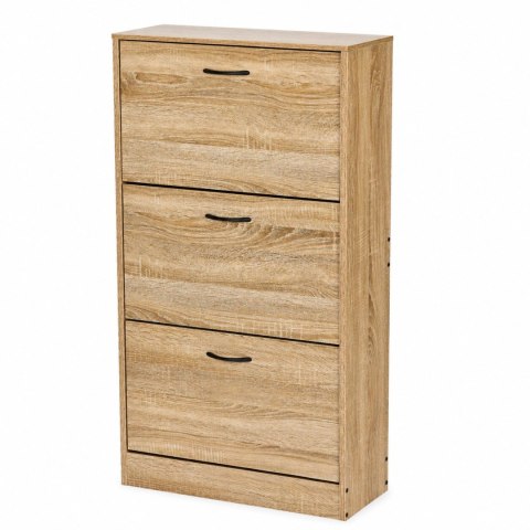Szafka na buty 3-komorowa 60 cm uchylna do przedpokoju loft jasny dąb ModernHome ModernHome