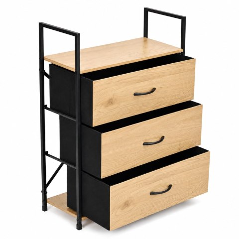 Szafka z 3 szufladami materiałowymi regał 60 cm organizer tekstylny loft ModernHome ModernHome