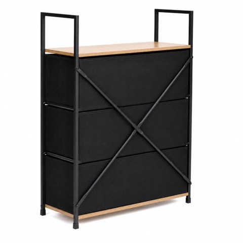 Szafka z 3 szufladami materiałowymi regał 60 cm organizer tekstylny loft ModernHome ModernHome
