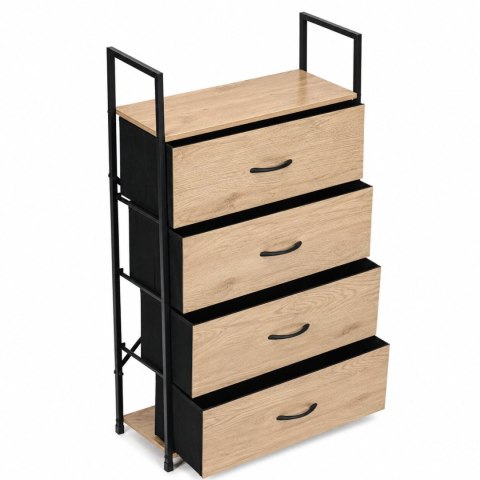 Szafka z 4 szufladami materiałowymi regał 60 cm organizer tekstylny loft ModernHome ModernHome