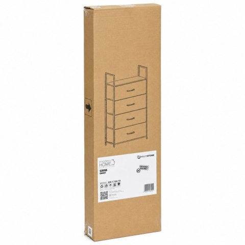 Szafka z 4 szufladami materiałowymi regał 60 cm organizer tekstylny loft ModernHome ModernHome