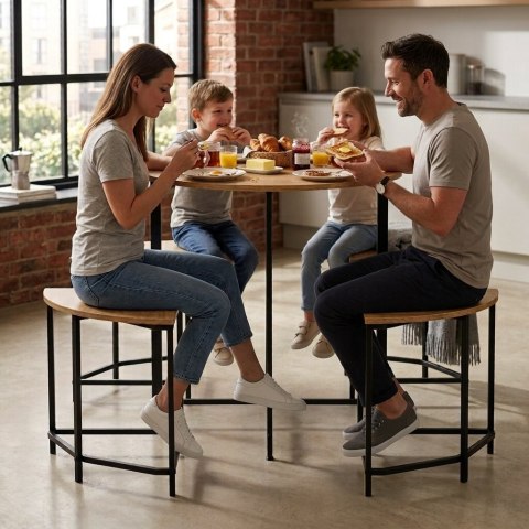 Zestaw stół 4 krzesła meble do jadalni kuchni komplet dla 4 osób loft ModernHome ModernHome