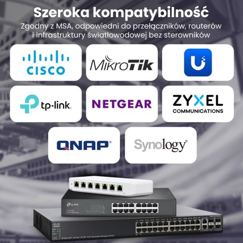 Extralink SFP+ 10G 2-pack | Moduł SFP+ | 10Gbps, LC/UPC, 1310nm, 2km, single mode, DOM (EX.35917) moduł przekaźników sieciowych Extralink