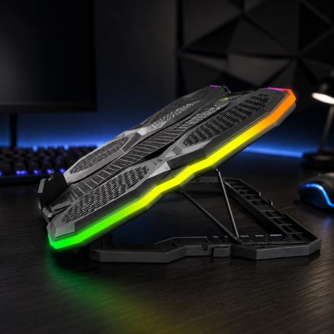 EGC107 Esperanza podstawka chłodząca gaming pod notebook led rgb breva