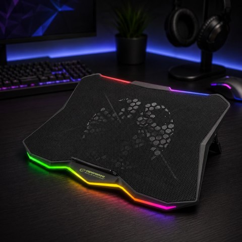 EGC110 Esperanza podstawka chłodząca gaming pod notebook led rgb xalok