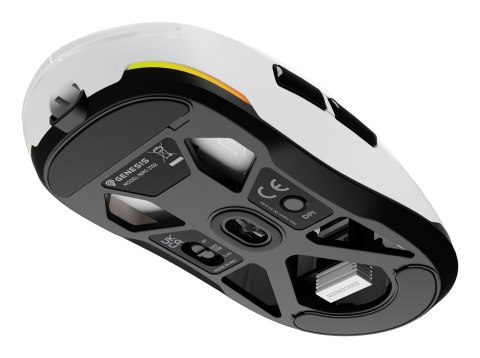 GENESIS Zircon 660 myszka Gaming Po prawej stronie RF Wireless + Bluetooth + USB Type-A Optyczny 12000 DPI GENESIS