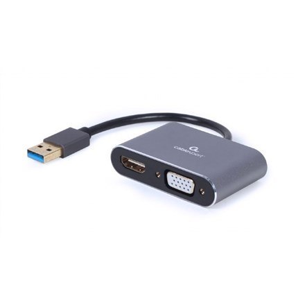 I/O ADAPTER USB3 TO HDMI/VGA/GREY A-USB3-HDMIVGA-01 GEMBIRD GEMBIRD
