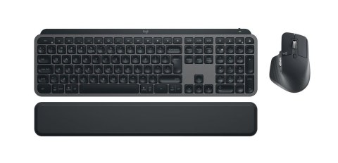 Klawiatura Logitech MX Keys S Combo + myszka Biuro RF Wireless + Bluetooth QWERTY Amerykański międzynarodowy Grafitowy Logitech