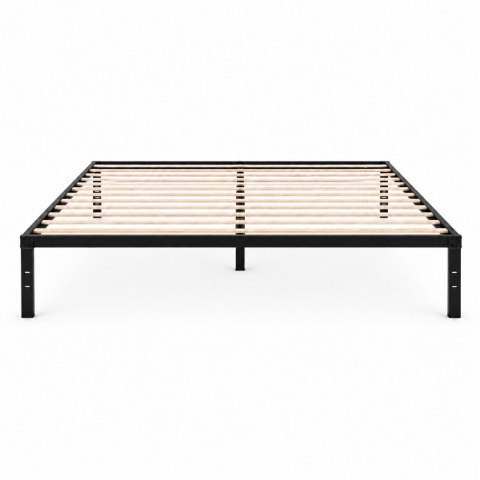 Łóżko metalowe 190x200 cm ze stelażem minimalistyczna czarna rama ModernHome ModernHome