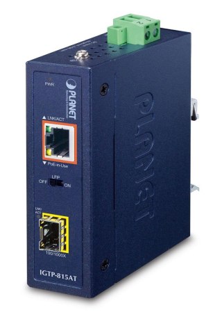 PLANET IGTP-815AT konwerter sieciowy 1000 Mbit/s Niebieski Planet