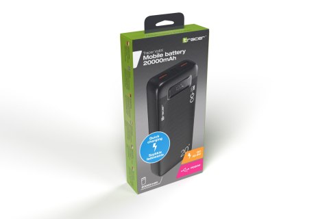 Power bank TRACER VoltX 20000mAh PD+OC3.0 22.5W BK TRACER