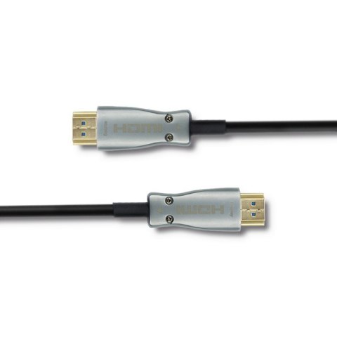 Qoltec 50474 kabel HDMI 30 m HDMI Typu A (Standard) Czarny, Srebrny Qoltec