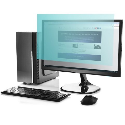 Qoltec Filtr światła niebieskiego 23.8" | 16:9 | Ochrona wzroku | Anti Glare | Matowy | na monitor Qoltec
