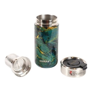 Quokka Boost Coffee Tumbler - Kubek termiczny ze stali nierdzewnej z zaparzaczem 400 ml (Greenstone) Quokka