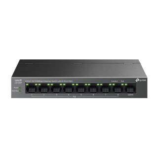 TP-Link LiteWave LS109P łącza sieciowe Nie zarządzany Fast Ethernet (10/100) Obsługa PoE Czarny TP-LINK