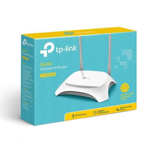 TP-Link TL-MR3420 router bezprzewodowy Fast Ethernet Jedna częstotliwości (2,4 GHz) Czarny, Biały TP-LINK