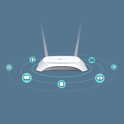 TP-Link TL-MR3420 router bezprzewodowy Fast Ethernet Jedna częstotliwości (2,4 GHz) Czarny, Biały TP-LINK
