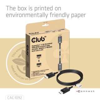 CLUB3D CAC-1092 kabel DisplayPort 1,6 m Czarny Club 3D