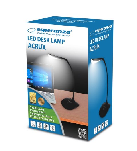 ELD103K Esperanza lampka led biurkowa acrux czarna