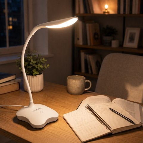 ELD105W Esperanza lampka led biurkowa mimosa biała