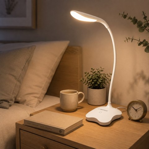 ELD105W Esperanza lampka led biurkowa mimosa biała