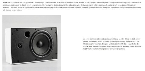 Głośnik naścienny Avtek WS 510 AVTEK