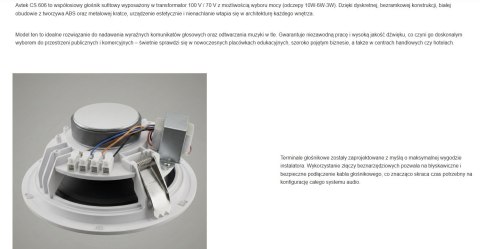 Głośnik sufitowy Avtek CS 606 AVTEK