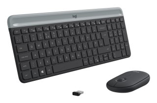 Logitech MK470 klawiatura Dołączona myszka RF Wireless QWERTY Amerykański międzynarodowy Grafitowy Logitech