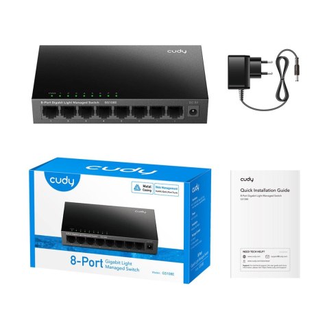 Switch CUDY GS108E 8-portowy zarządzalny CUDY
