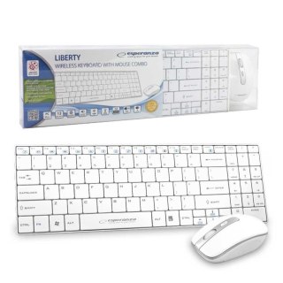 Zestaw klawiatura + mysz Esperanza EK122W (USB 2.0; kolor biały; laserowa) Esperanza