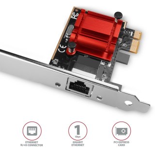 Axagon PCEE-GIX karta sieciowa Wewnętrzny Ethernet 1000 Mbit/s AXAGON