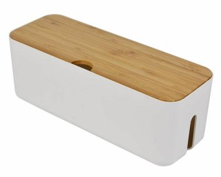 AG381E Organizer na kable listwy biały