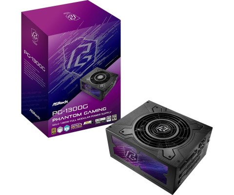 Asrock Phantom Gaming PG-1300G moduł zasilaczy 1300 W 20+4 pin ATX ATX Czarny Asrock