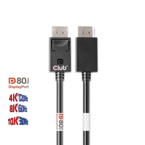 CLUB3D CAC-1091 kabel DisplayPort 1,2 m Czarny Club 3D