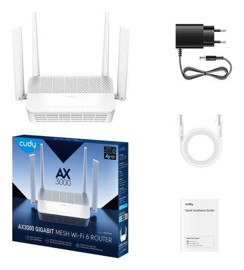 Cudy WR3000S router bezprzewodowy Gigabit Ethernet Dual-band (2.4 GHz/5 GHz) CUDY