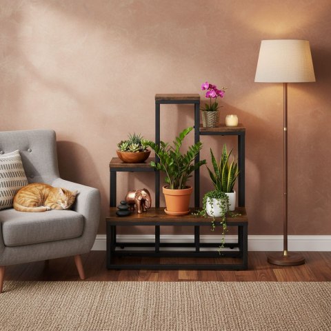 Kwietnik stojący stojak na kwiaty ozdoby 4 półki loft ModernHome ModernHome