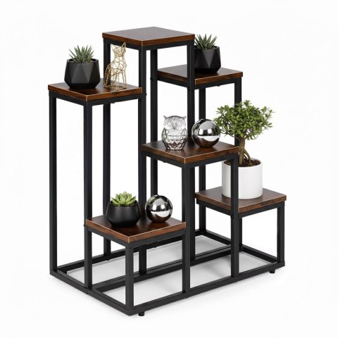 Kwietnik stojący stojak na kwiaty ozdoby 6 półek loft ModernHome ModernHome