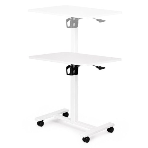 Mobilne biurko 70x48 cm stolik pod laptopa regulacja wysokości 71,5-112 cm białe ModernHome ModernHome