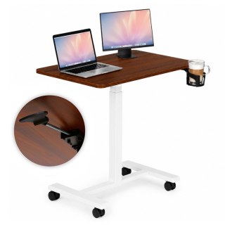 Mobilne biurko 70x48 cm stolik pod laptopa regulacja wysokości 71,5-112 cm brązowy blat ModernHome ModernHome