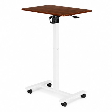Mobilne biurko 70x48 cm stolik pod laptopa regulacja wysokości 71,5-112 cm brązowy blat ModernHome ModernHome