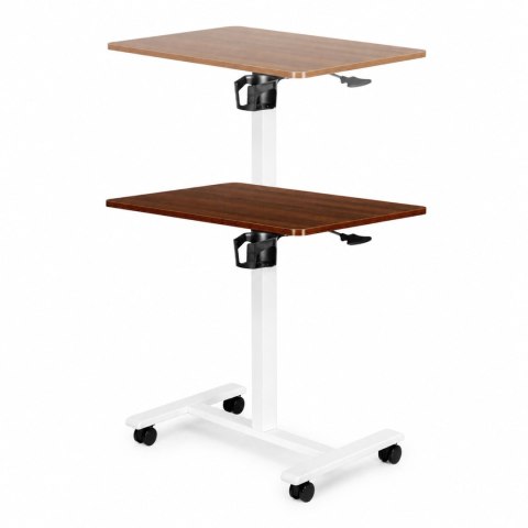 Mobilne biurko 70x48 cm stolik pod laptopa regulacja wysokości 71,5-112 cm brązowy blat ModernHome ModernHome