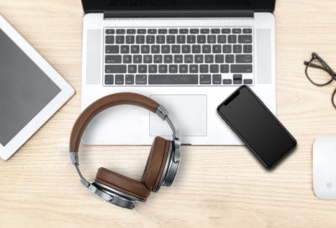 Muse M-278 BT Zestaw słuchawkowy Bezprzewodowy Opaska na głowę Micro-USB Bluetooth Brązowy, Srebrny Muse