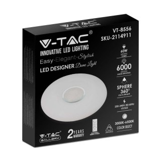 Oprawa sufitowa plafoniera V-TAC 60W LED pilot CCT fi.500 gwiazdy VT-8556 3000K-6500K 6000lm