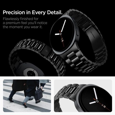 Spigen Modern Fit Band 316L - Bransoleta do Samsung Galaxy Watch 9 / 8 / 8 Classic 40 / 44 / 46 mm (Black) Spigen