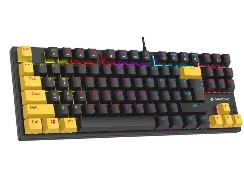 Tracer HORNET 87 klawiatura Dołączona myszka Gaming USB QWERTY Angielski Czarny, Żółty Tracer