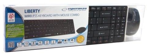 Zestaw klawiatura + mysz Esperanza EK122K (USB 2.0; (US); kolor czarny; laserowa) Esperanza