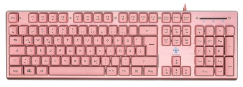 Deltaco Gaming GAM-021-RGB-P-DE klawiatura USB QWERTZ Niemiecki Różowy No name