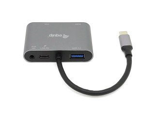 Equip 133483 stacja dokująca Przewodowa USB 3.2 Gen 1 (3.1 Gen 1) Type-C Czarny, Szary EQUIP