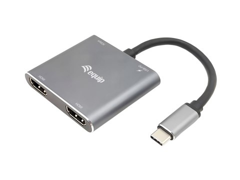 Equip 133484 stacja dokująca Przewodowa USB 3.2 Gen 1 (3.1 Gen 1) Type-C Srebrny EQUIP