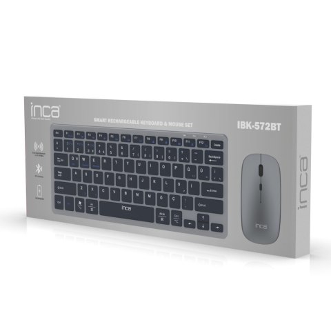 Inca IBK-572BT klawiatura Dołączona myszka RF Wireless + Bluetooth Czarny No name